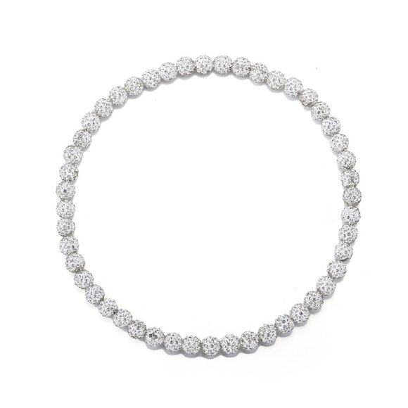 Other - Baseball Rhinestone Beaded Chain Necklace Adjustable Bling Ice Collection Gift